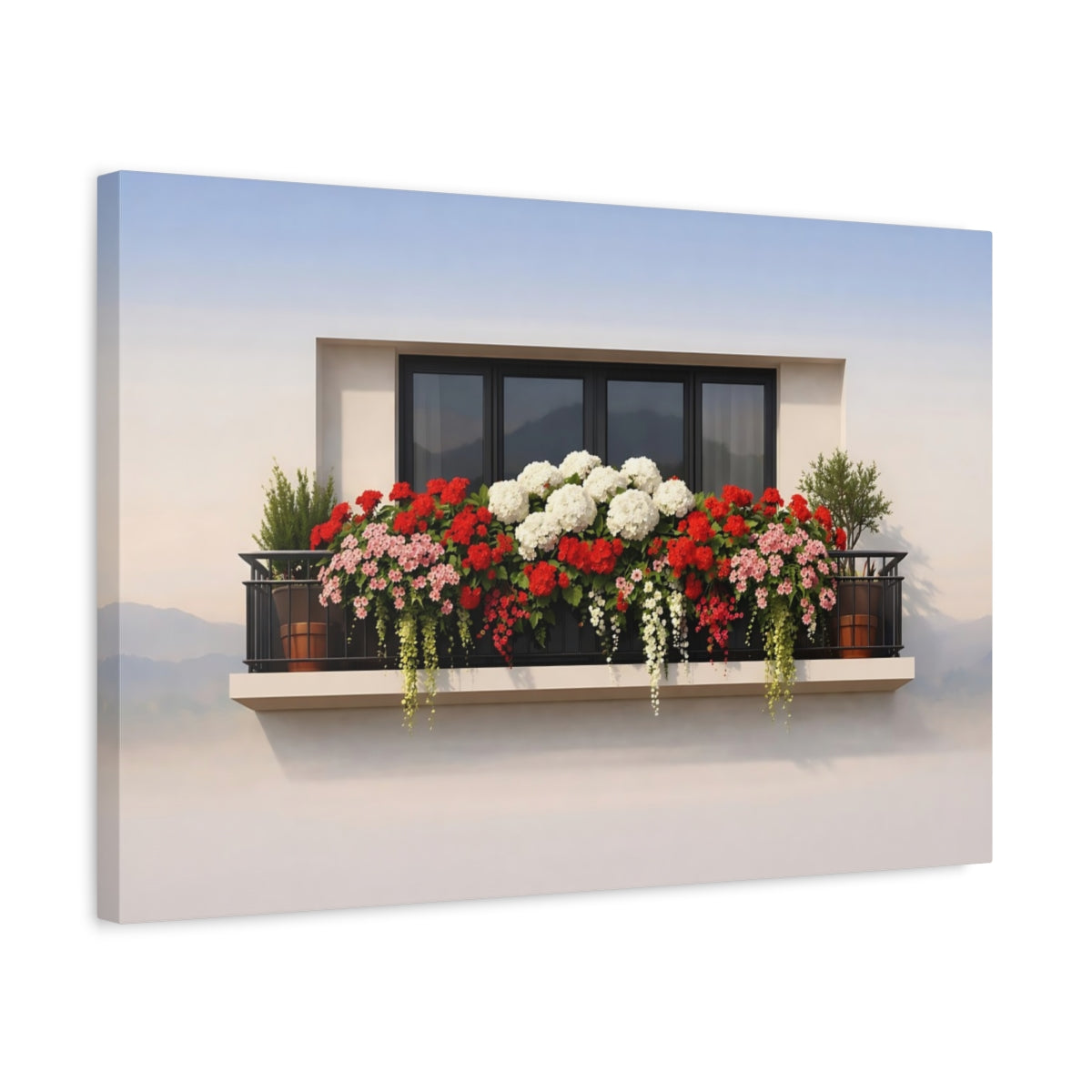 Art Mural Toile Fleur Italienne Contemporaine Jardin Balcon Nature - Impression