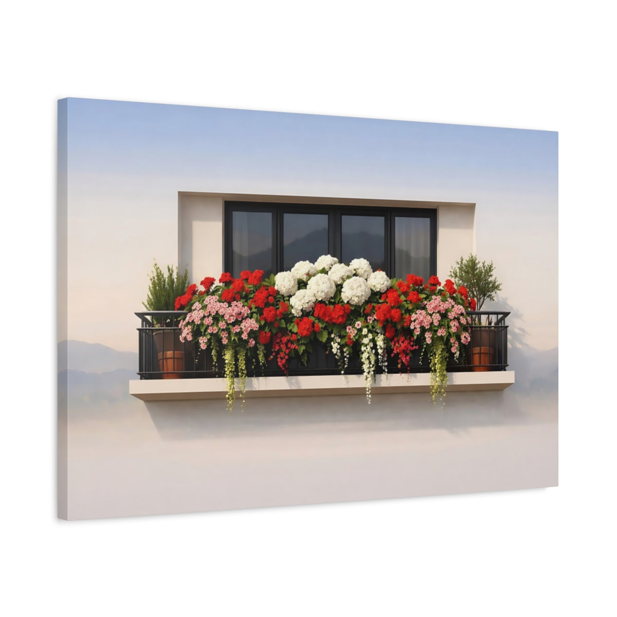 Art Mural Toile Fleur Italienne Contemporaine Jardin Balcon Nature - Impression