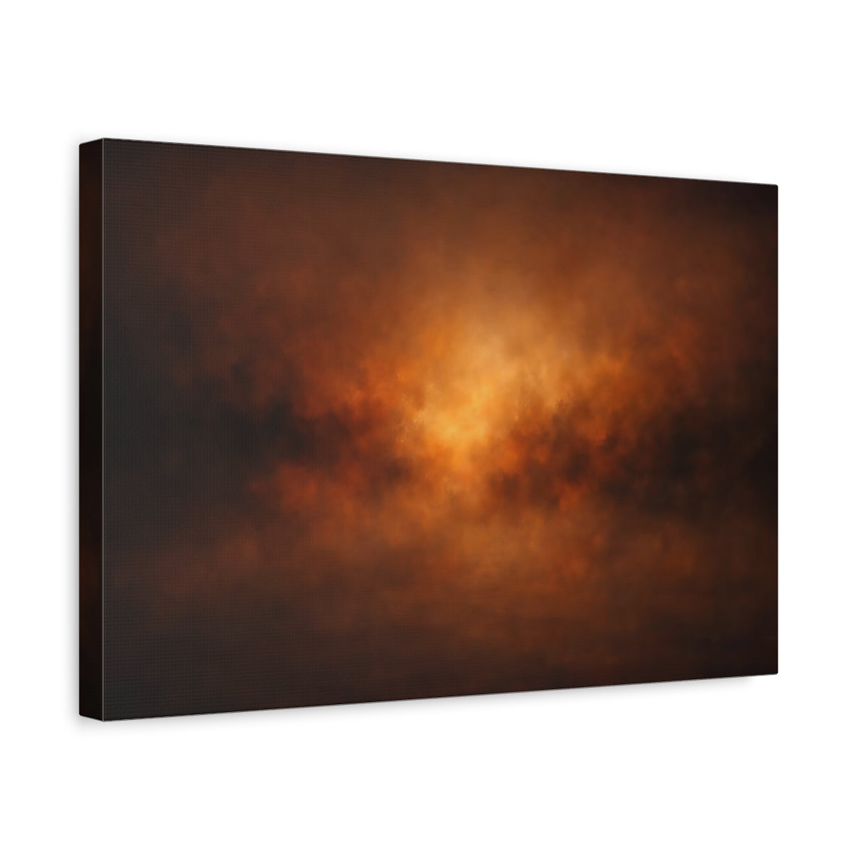 Soft Matte Dark Whiskey Abstract Glow - Canvas Wall Art Print