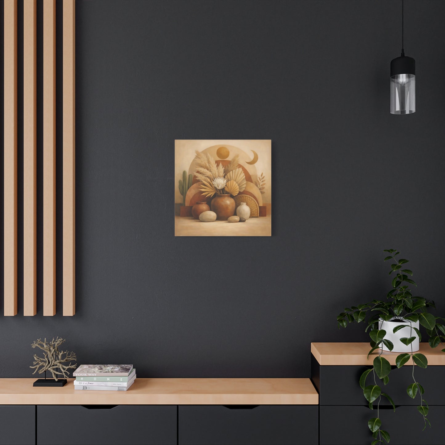 Nature Boho Still Life Brown And Beige - Canvas Wall Art Print
