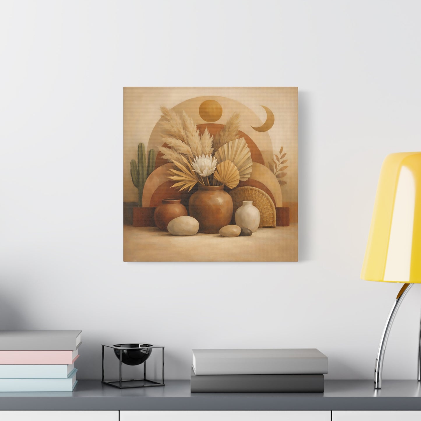 Nature Boho Still Life Brown And Beige - Canvas Wall Art Print