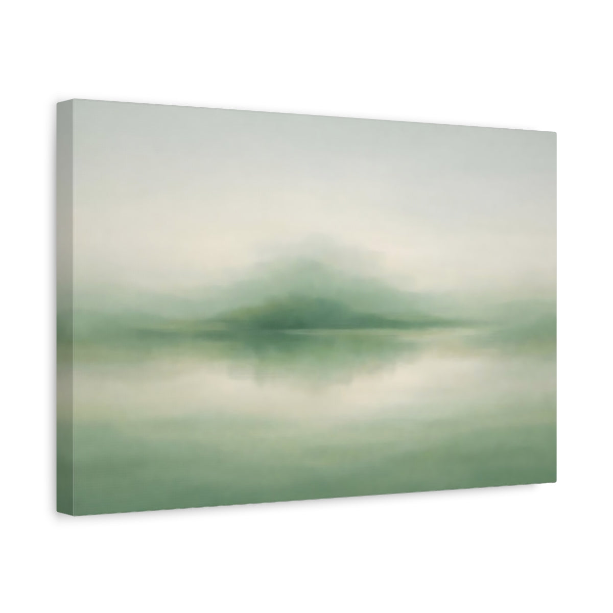 Paysage abstrait sauge brumeuse nature - Impression sur toile
