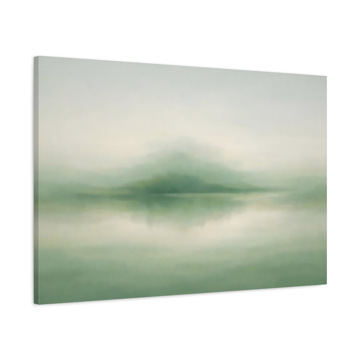Paysage abstrait sauge brumeuse nature - Impression sur toile