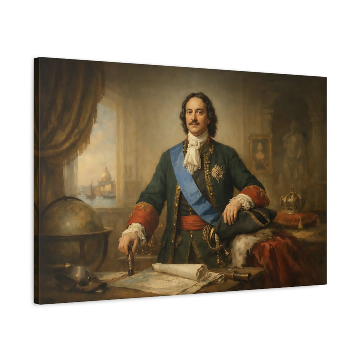Refined Texture Peter The Great Monarch Vintage - Canvas Wall Art Print