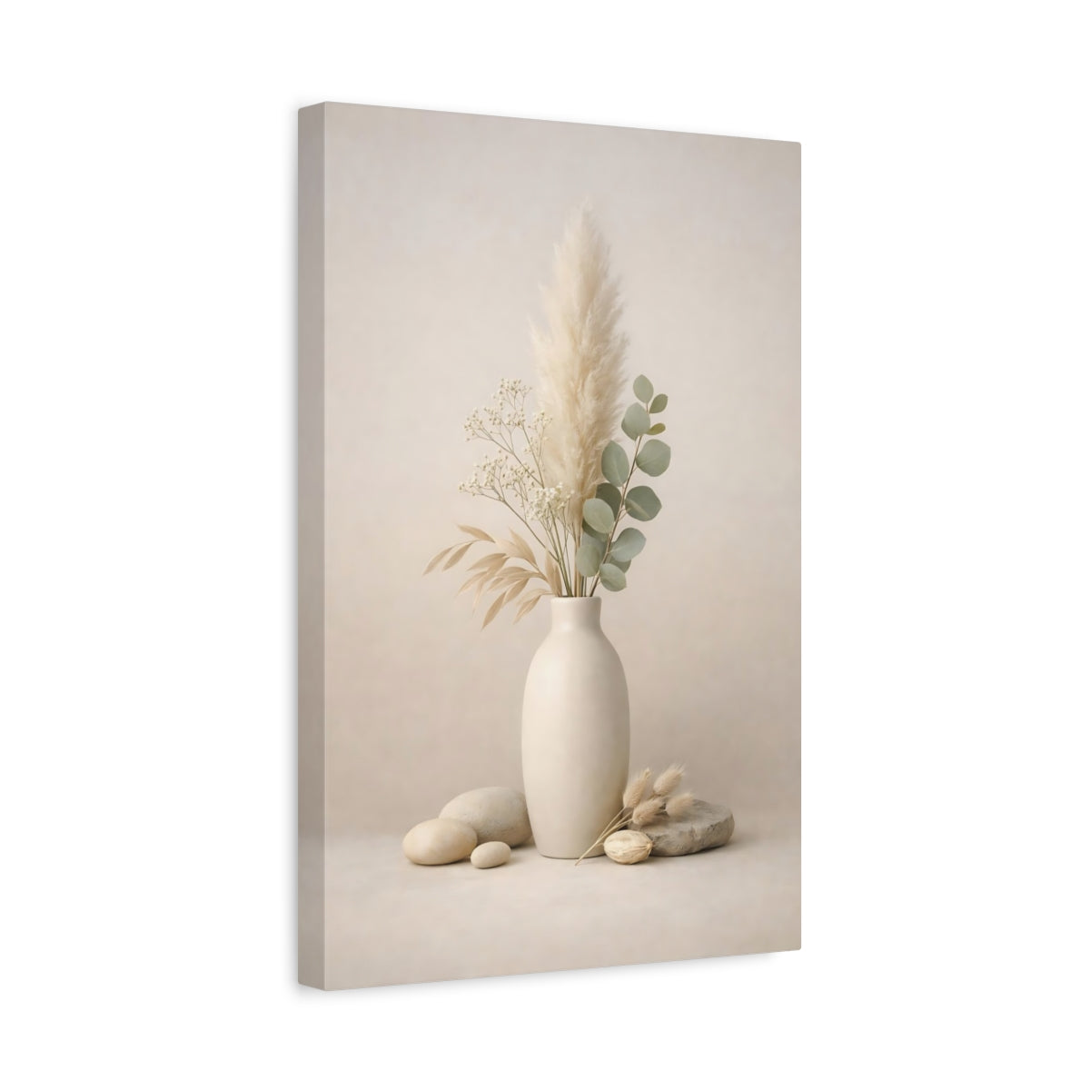 Nature Floral Arrangement Neutral Decor - Canvas Wall Art Print
