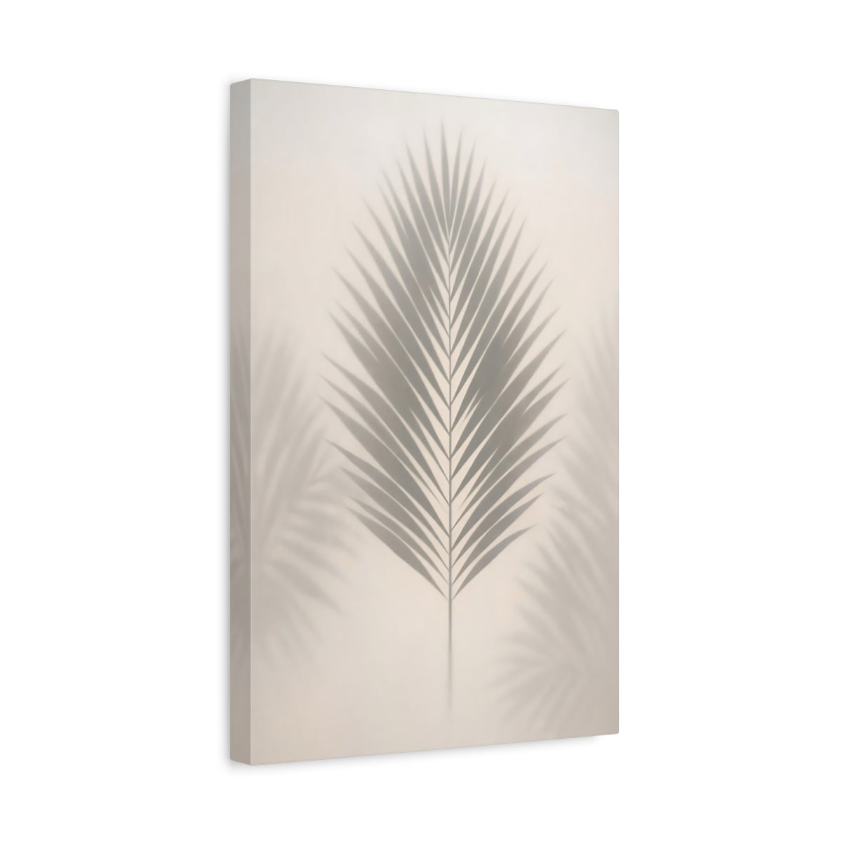 Nature Palm Shadow Beige - Canvas Wall Art Print
