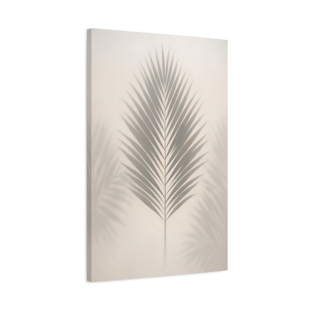 Nature Palm Shadow Beige - Canvas Wall Art Print