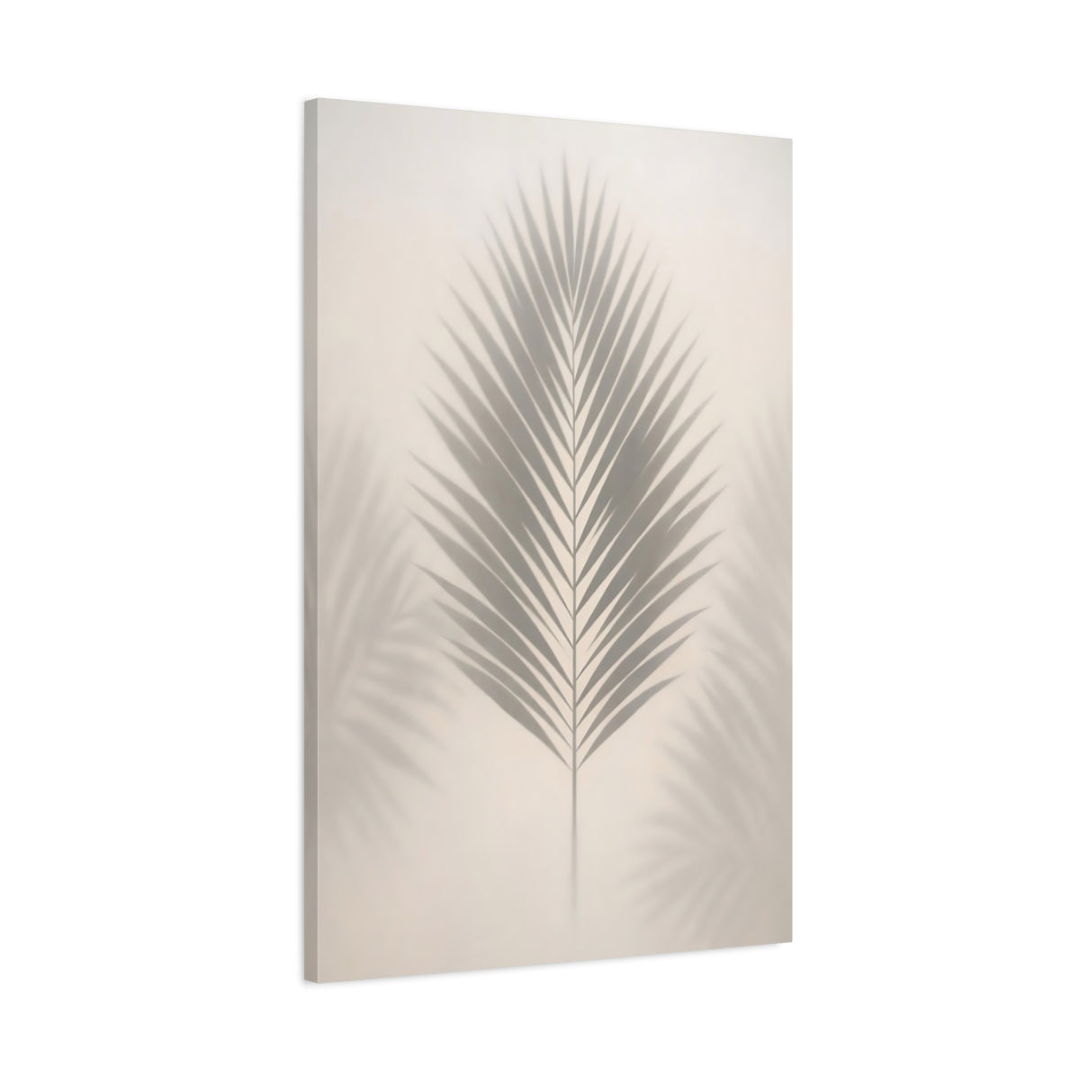 Nature Palm Shadow Beige - Canvas Wall Art Print