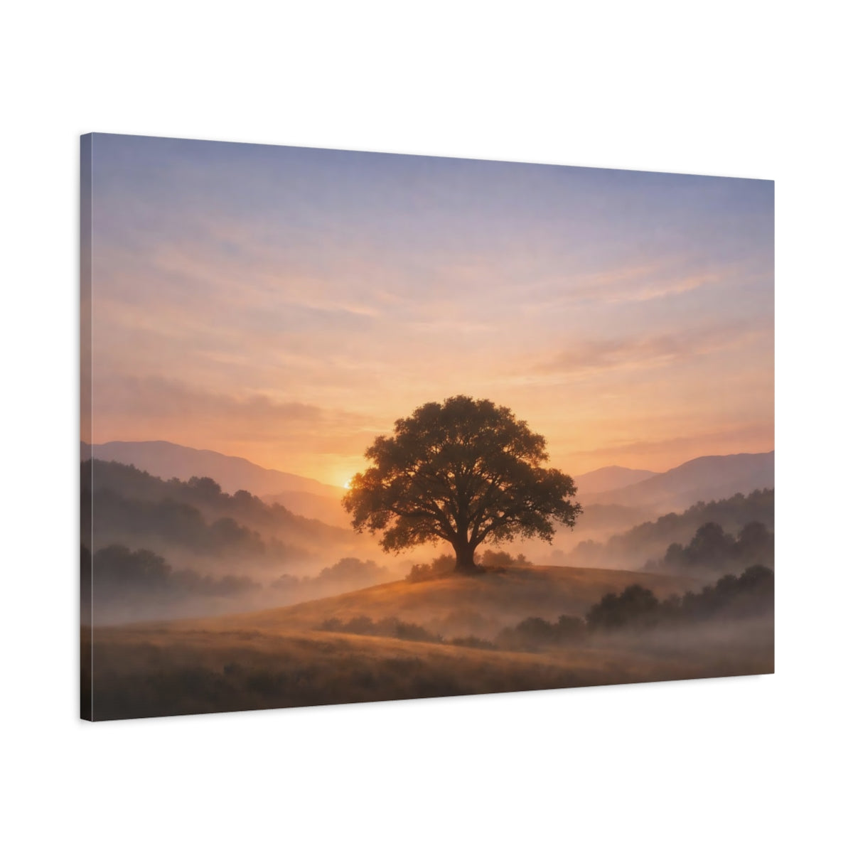 Trees Hills Nature - Canvas Wall Art Print