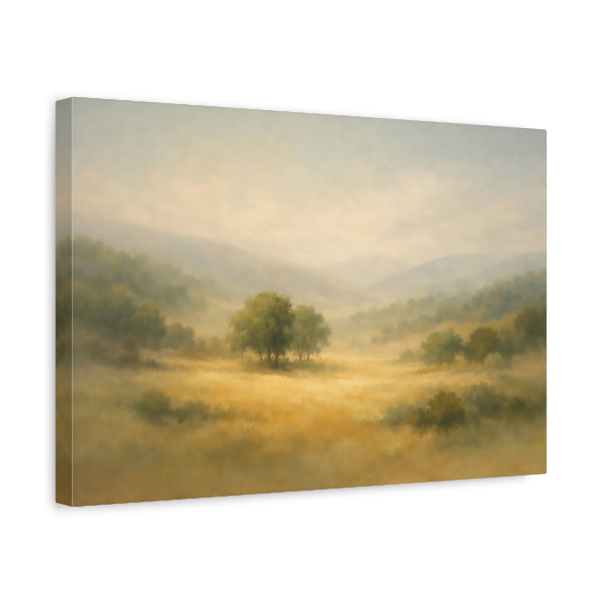 Arbres Paysage Collines Prairie Nature - Impression sur toile