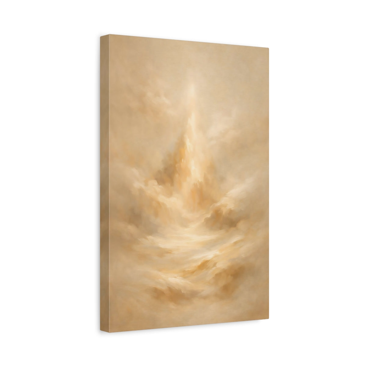 Side Mockup 4. Abstract Abstract Landscape Warm Abstract Art shown as stretched canvas wall art