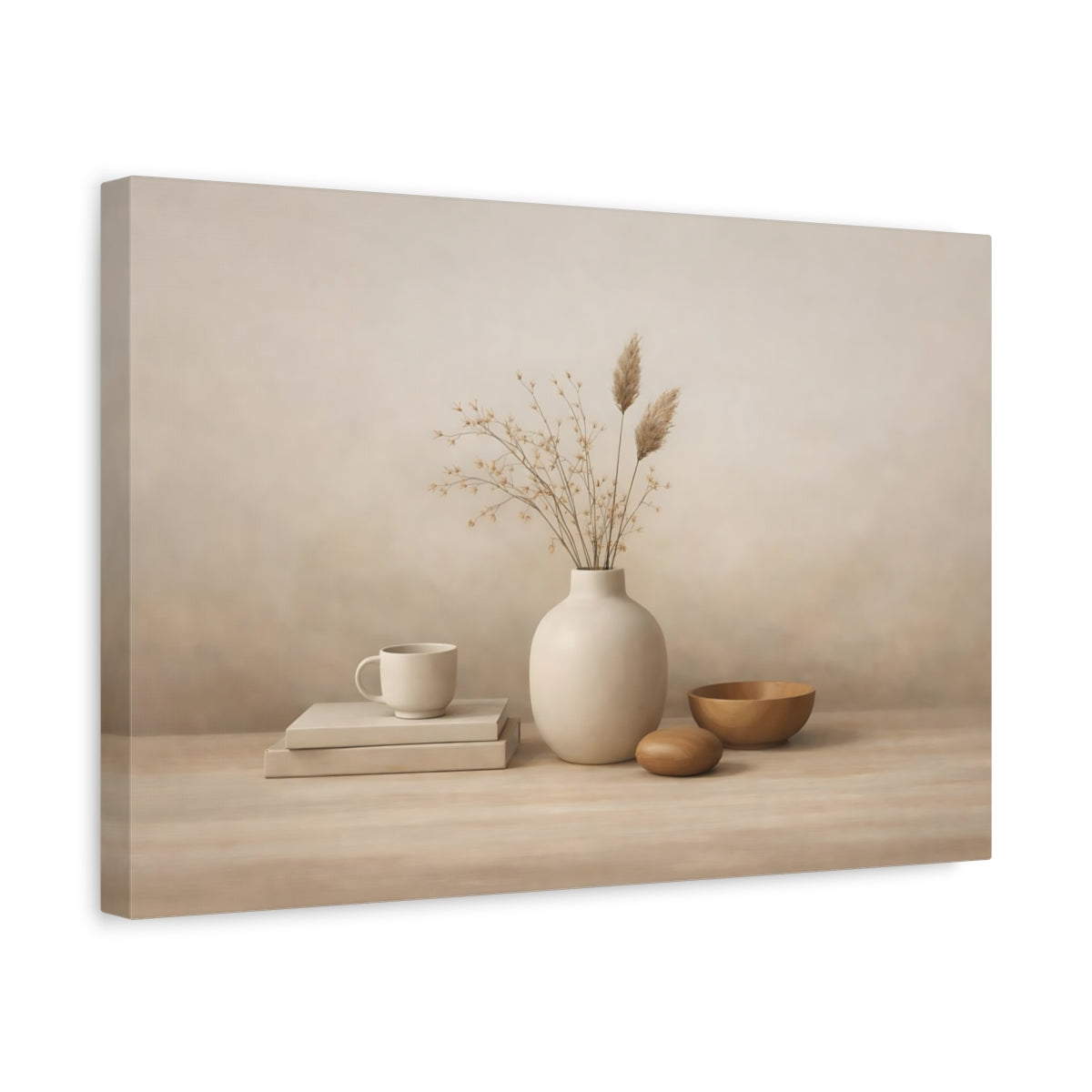 Espresso Still Life Dried Plants Nature - Canvas Wall Art Print