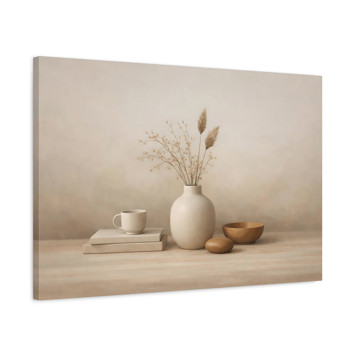 Espresso Still Life Dried Plants Nature - Canvas Wall Art Print