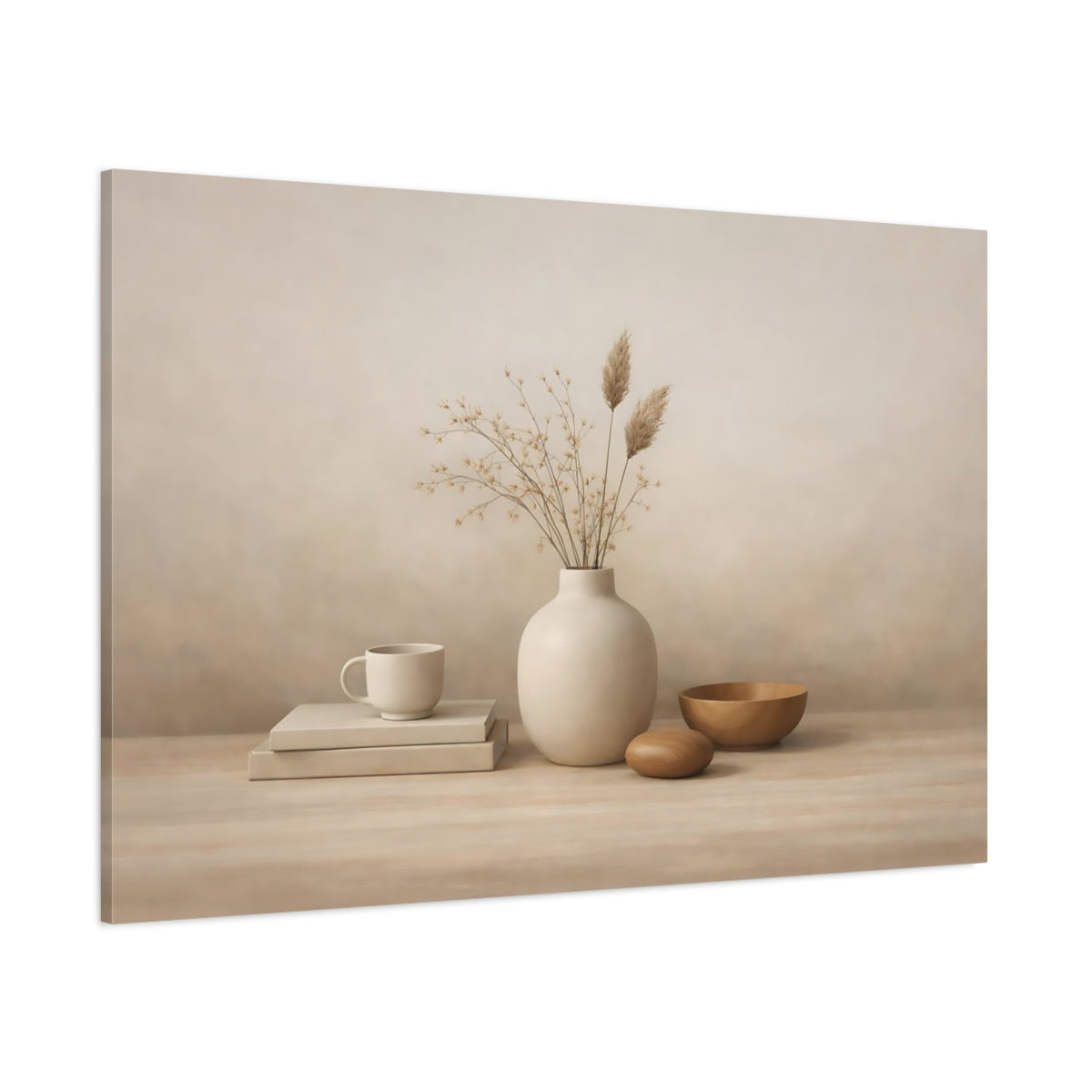 Espresso Still Life Dried Plants Nature - Canvas Wall Art Print