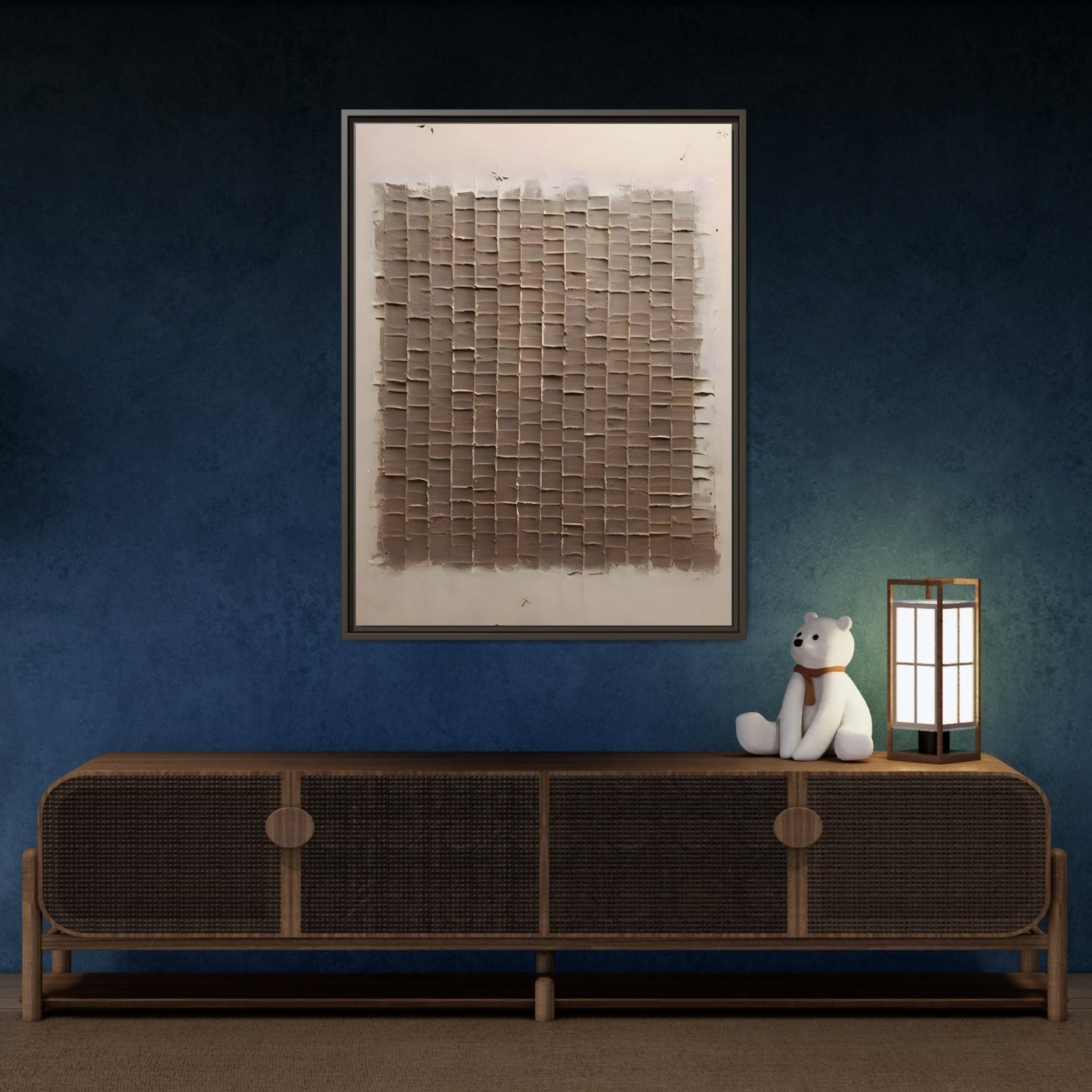 3D Textured Canvas Print - Wabi Sabi Framed Brown 3d texture Wall Art - YesArtYes