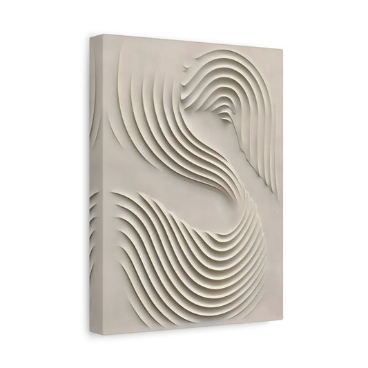 3D Textured Wall Art Modern Canvas - Wabi Sabi Motion Minimalist Home Decor - YesArtYes