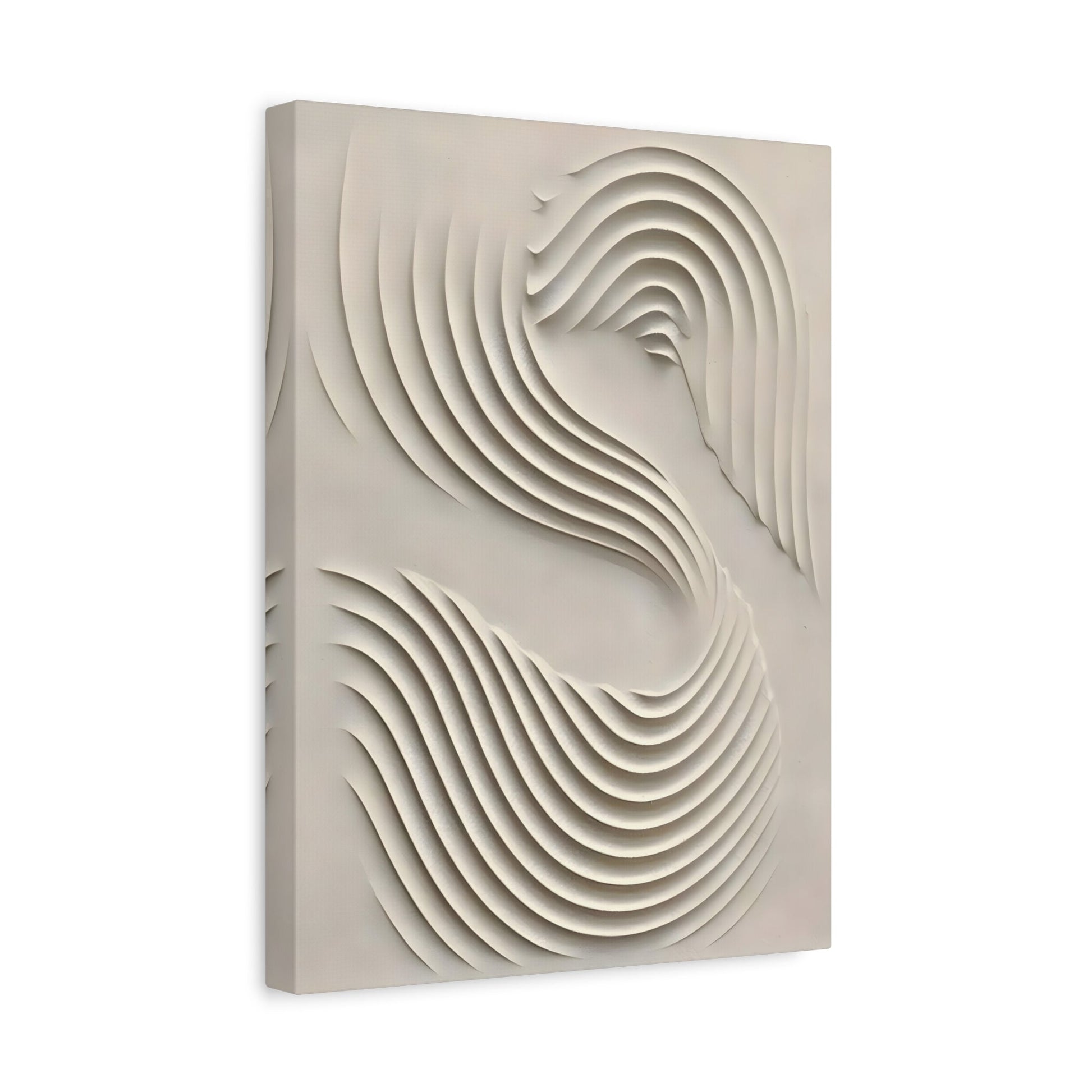 3D Textured Wall Art Modern Canvas - Wabi Sabi Motion Minimalist Home Decor - YesArtYes