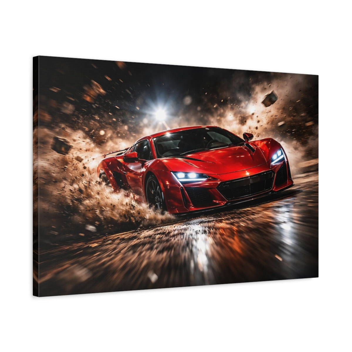 Sports Car Red - Canvas Wall Art Print