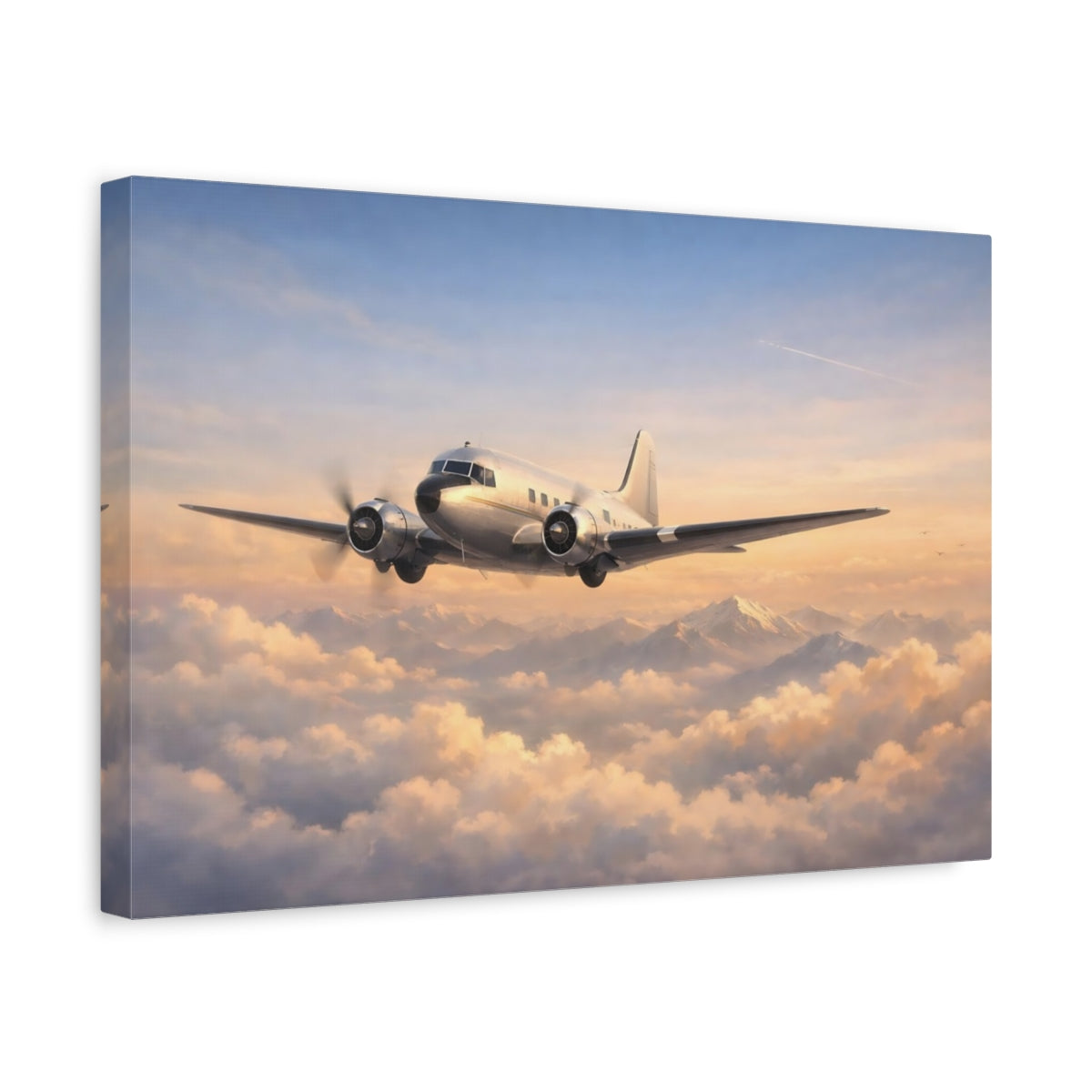 Ethereal Airplane Adventure Vintage - Canvas Wall Art Print