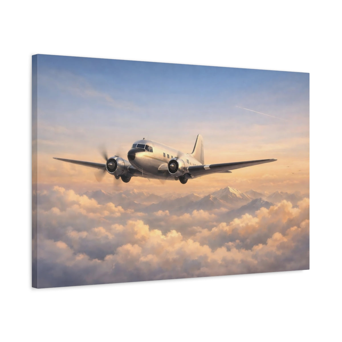 Ethereal Airplane Adventure Vintage - Canvas Wall Art Print