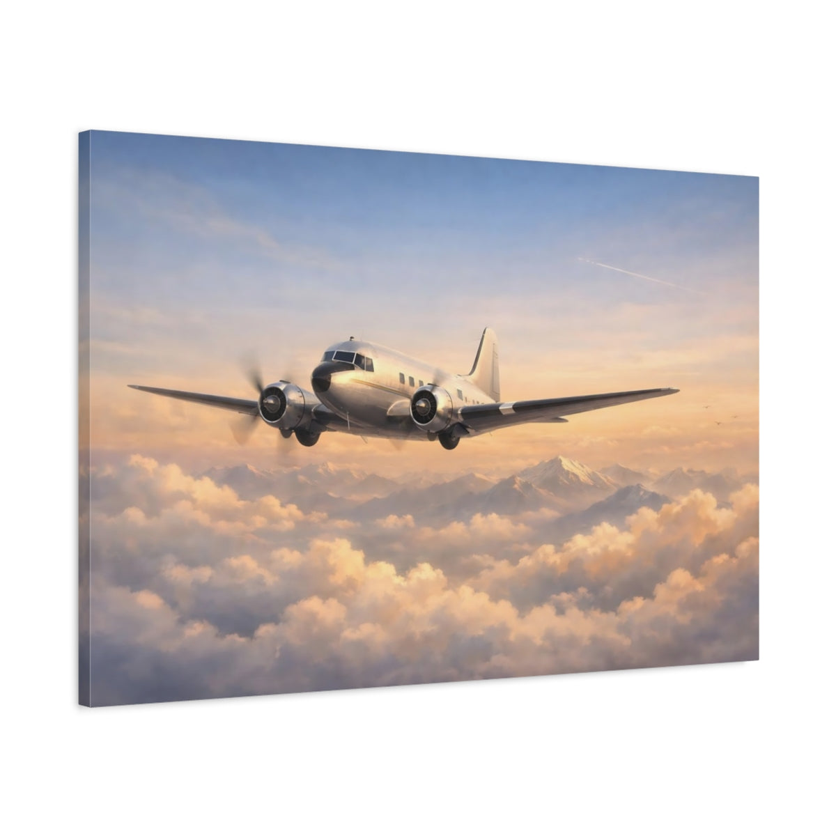 Ethereal Airplane Adventure Vintage - Canvas Wall Art Print