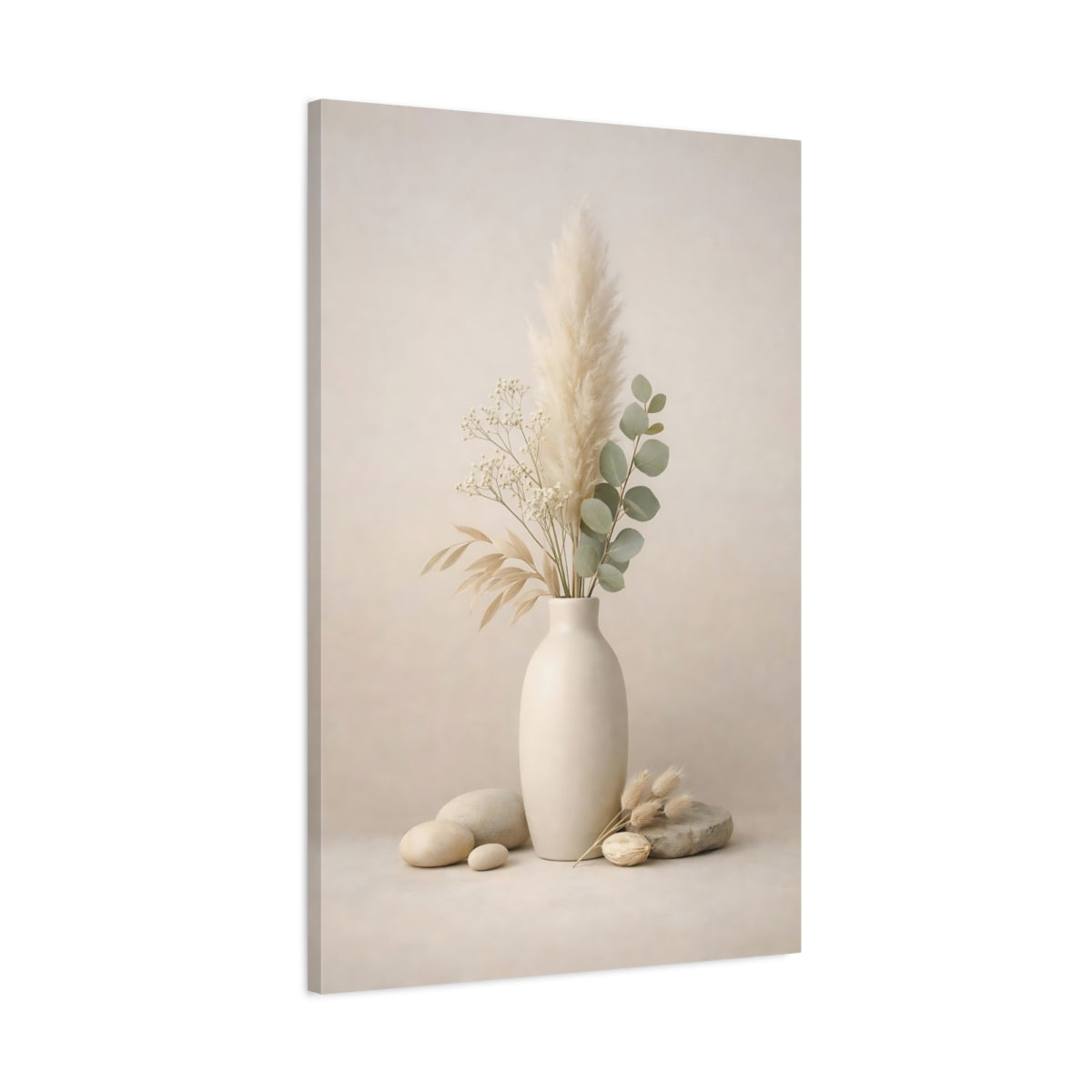 Nature Pampas Eucalyptus Neutral Botanical - Canvas Wall Art Print