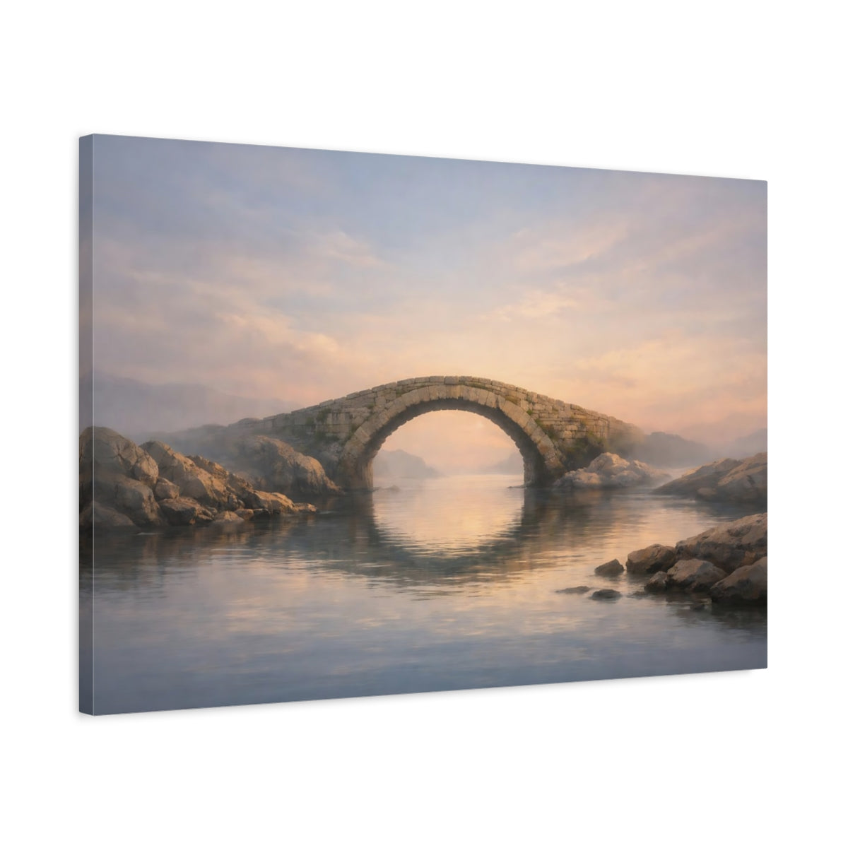 Seascape Stone Bridge Nature - Canvas Wall Art Print