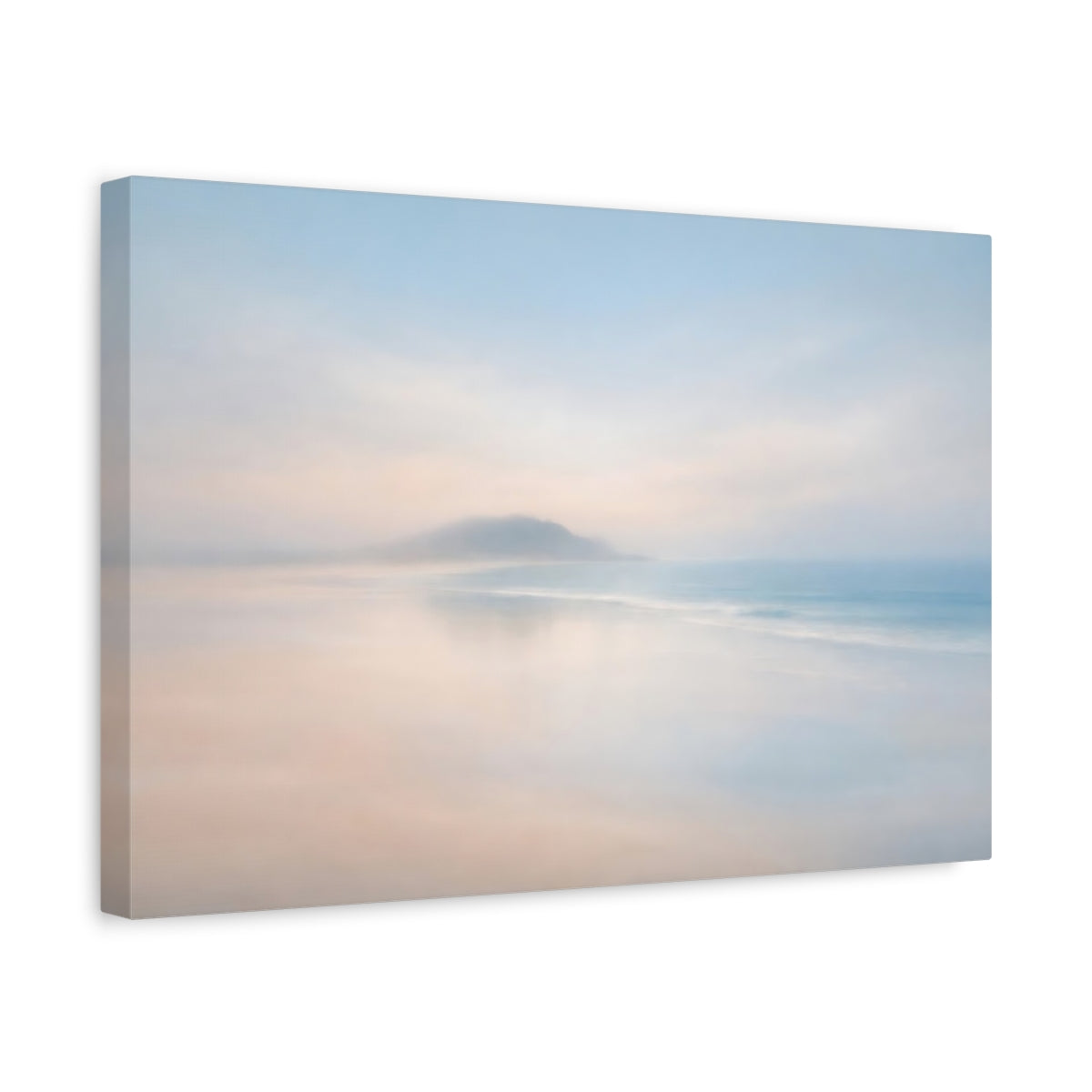 Soft Dreamscape Landscape Beach Misty Seascape Nature - Canvas Wall Art Print