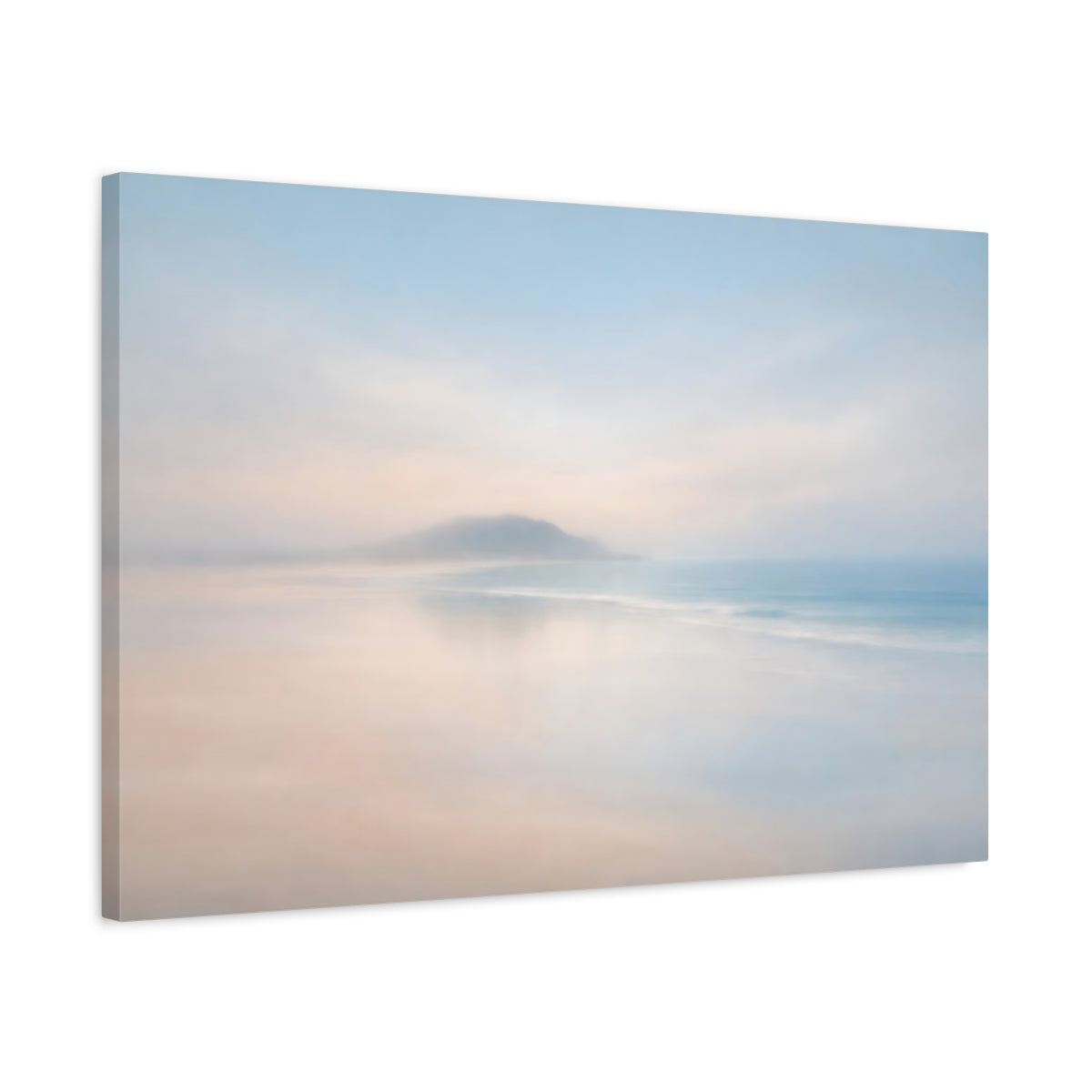 Soft Dreamscape Landscape Beach Misty Seascape Nature - Canvas Wall Art Print