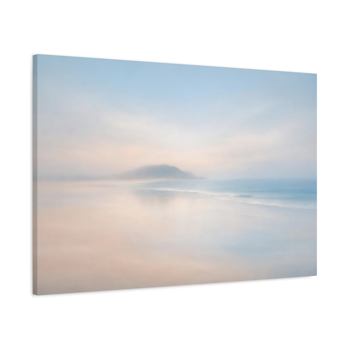 Soft Dreamscape Landscape Beach Misty Seascape Nature - Canvas Wall Art Print