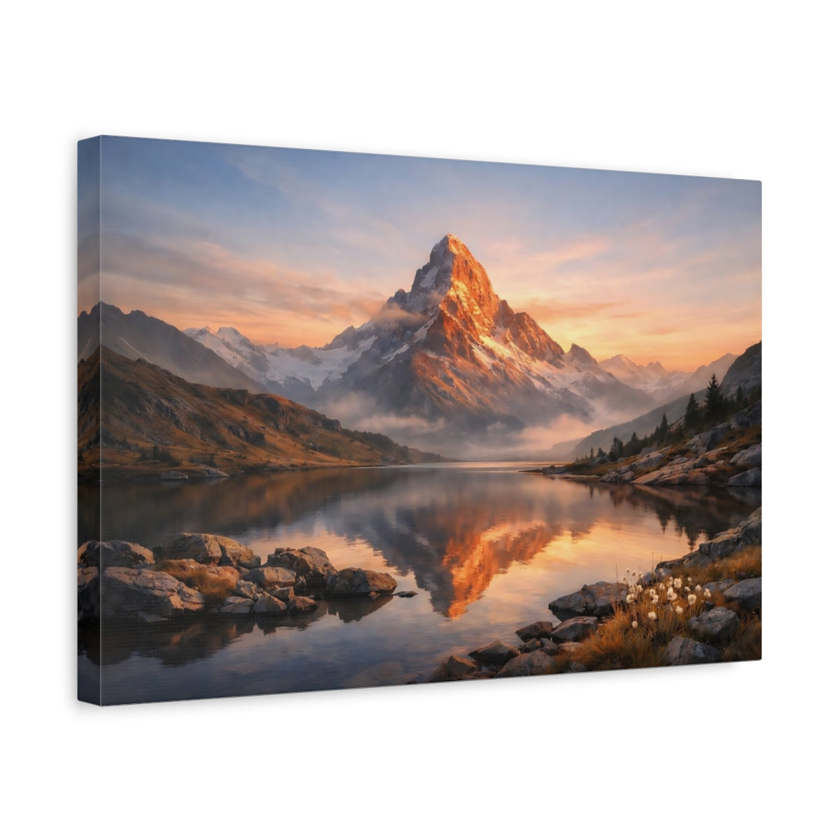 Mountain Sunrise Nature - Canvas Wall Art Print
