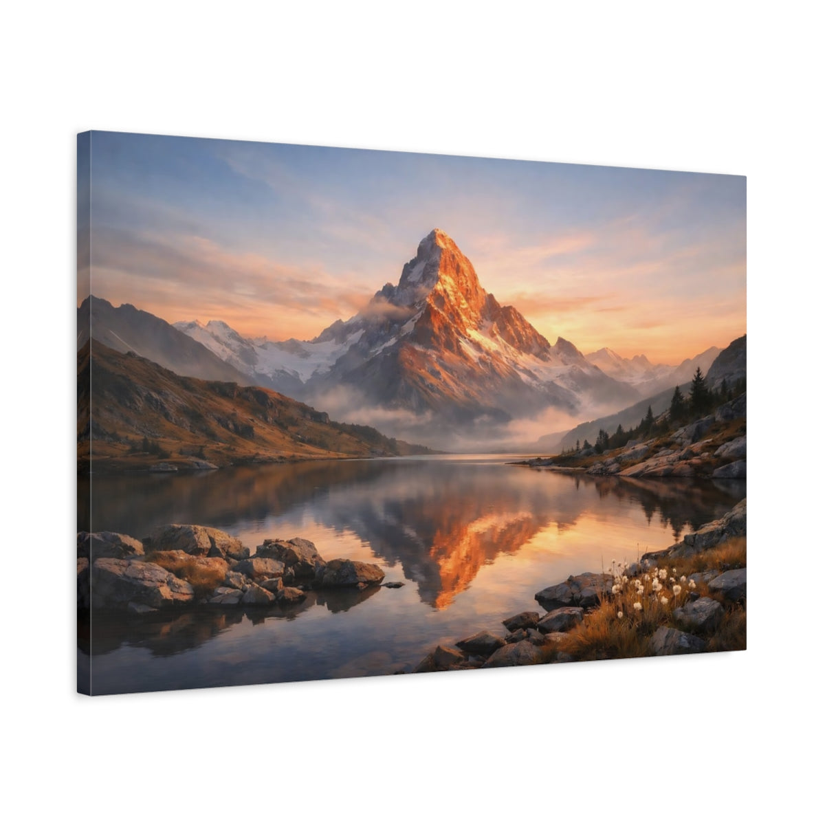 Mountain Sunrise Nature - Canvas Wall Art Print
