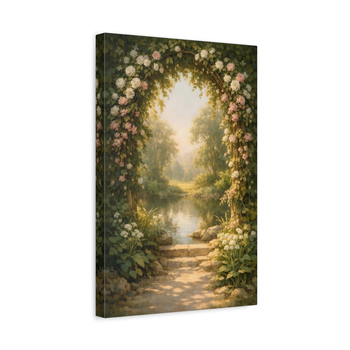 Nature Garden Arch Rose - Canvas Wall Art Print