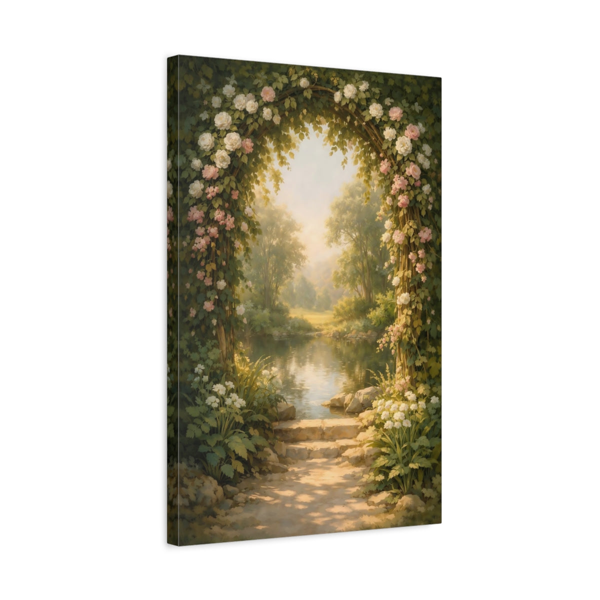 Nature Garden Arch Rose - Canvas Wall Art Print