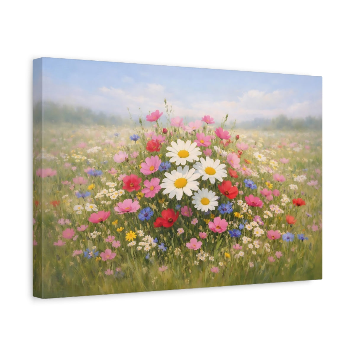Nature Flower Meadow Wildflowers Floral - Canvas Wall Art Print