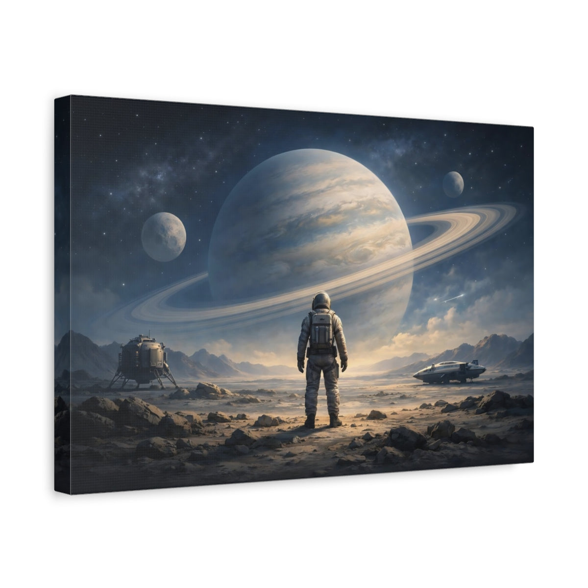 Space Explorer Astronaut Science Fiction - Canvas Wall Art Print