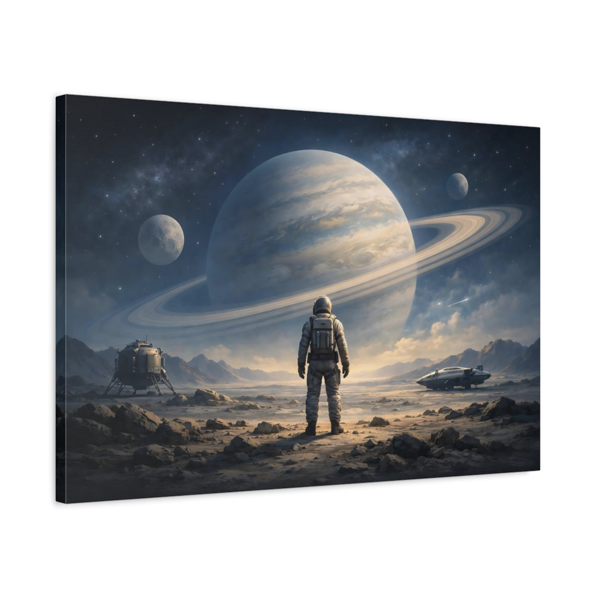 Space Explorer Astronaut Science Fiction - Canvas Wall Art Print