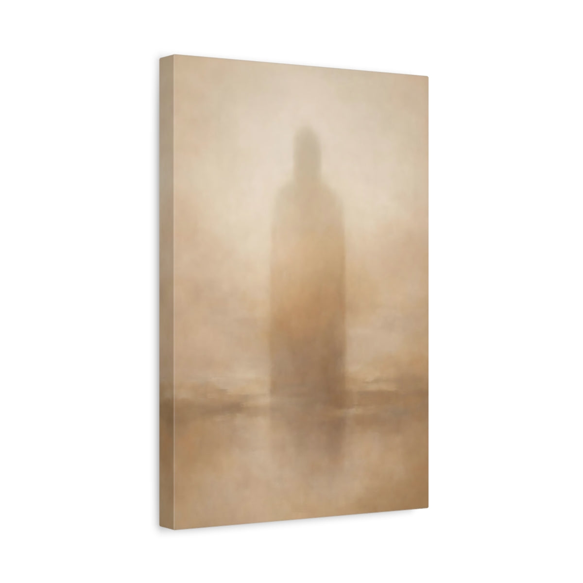 Side Mockup 4. Abstract Shadow Figure Muted Abstract Figure shown as stretched canvas wall art