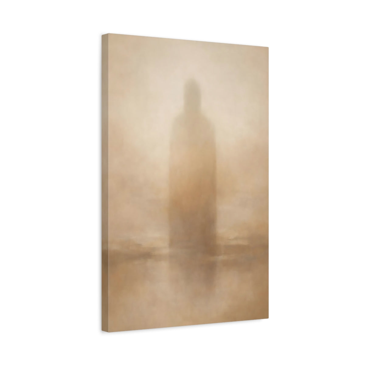 Side Mockup 3. Abstract Shadow Figure Muted Abstract Figure shown as stretched canvas wall art