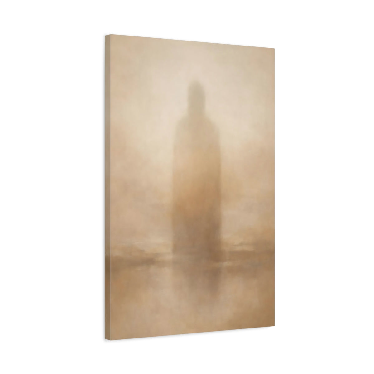 Side Mockup 2. Abstract Shadow Figure Muted Abstract Figure shown as stretched canvas wall art