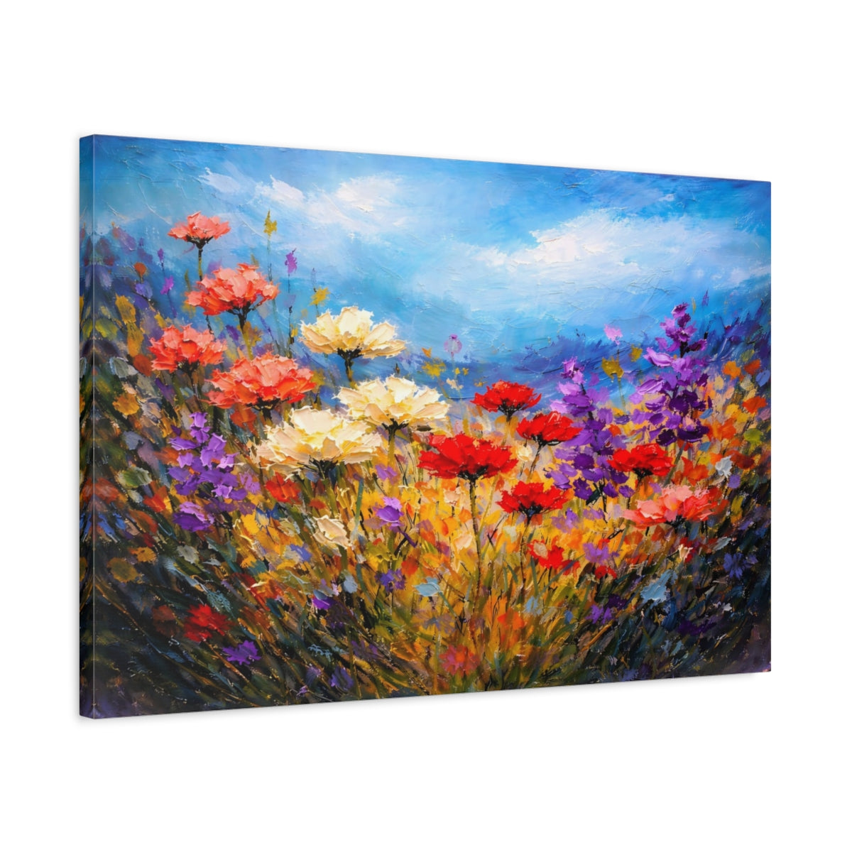 Floral Wildflowers Colorful - Canvas Wall Art Print