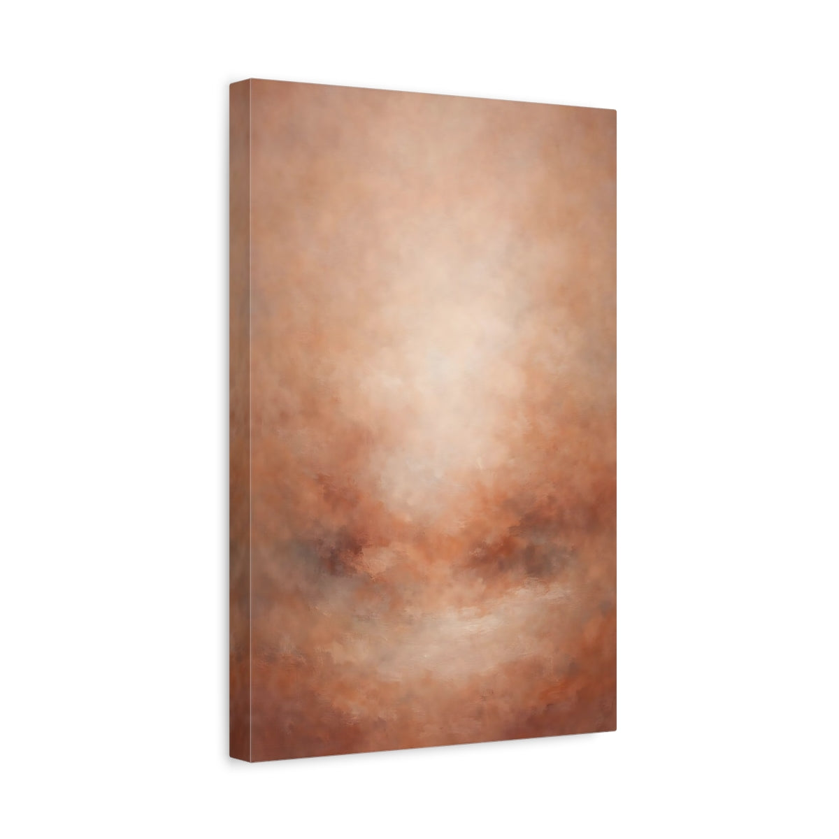 Side Mockup 4. Abstract Abstract Texture Warm Rust Abstract shown as stretched canvas wall art