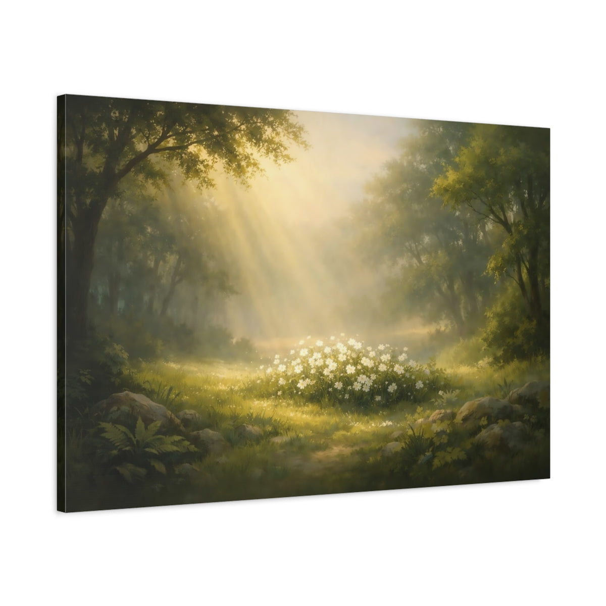 Leaves Nature Wildflowers - Canvas Wall Art Print
