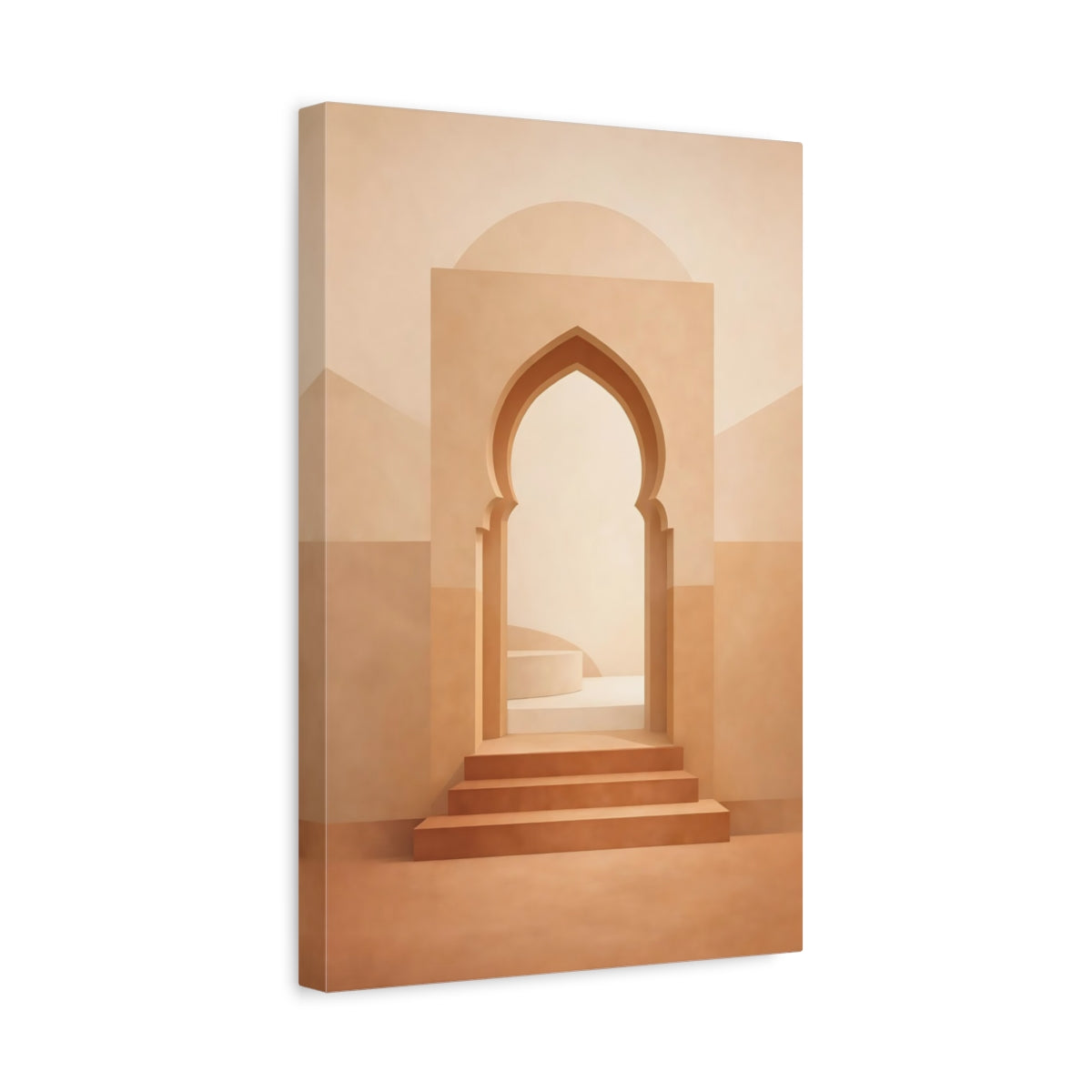 Abstract Archway Beige - Canvas Wall Art Print