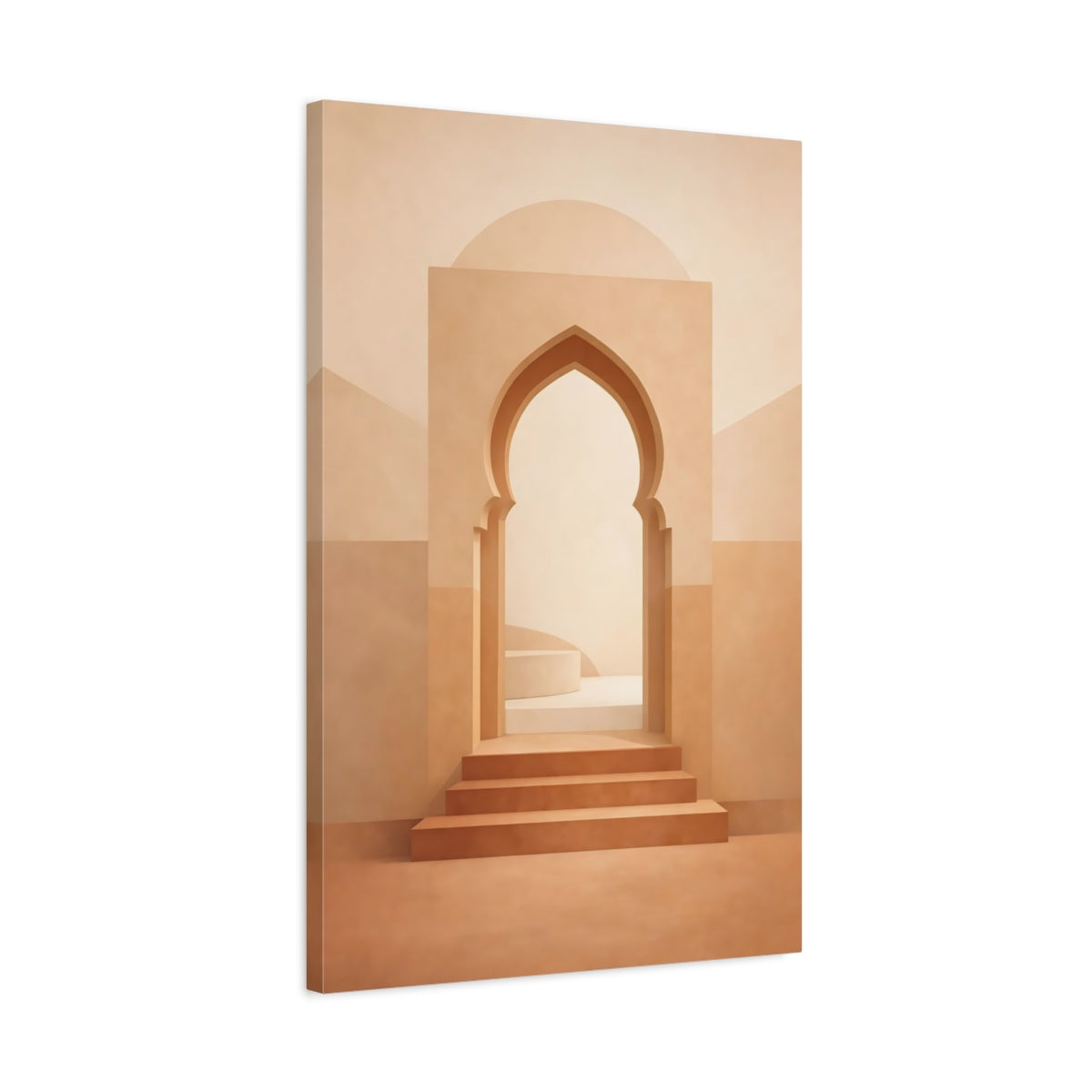 Abstract Archway Beige - Canvas Wall Art Print
