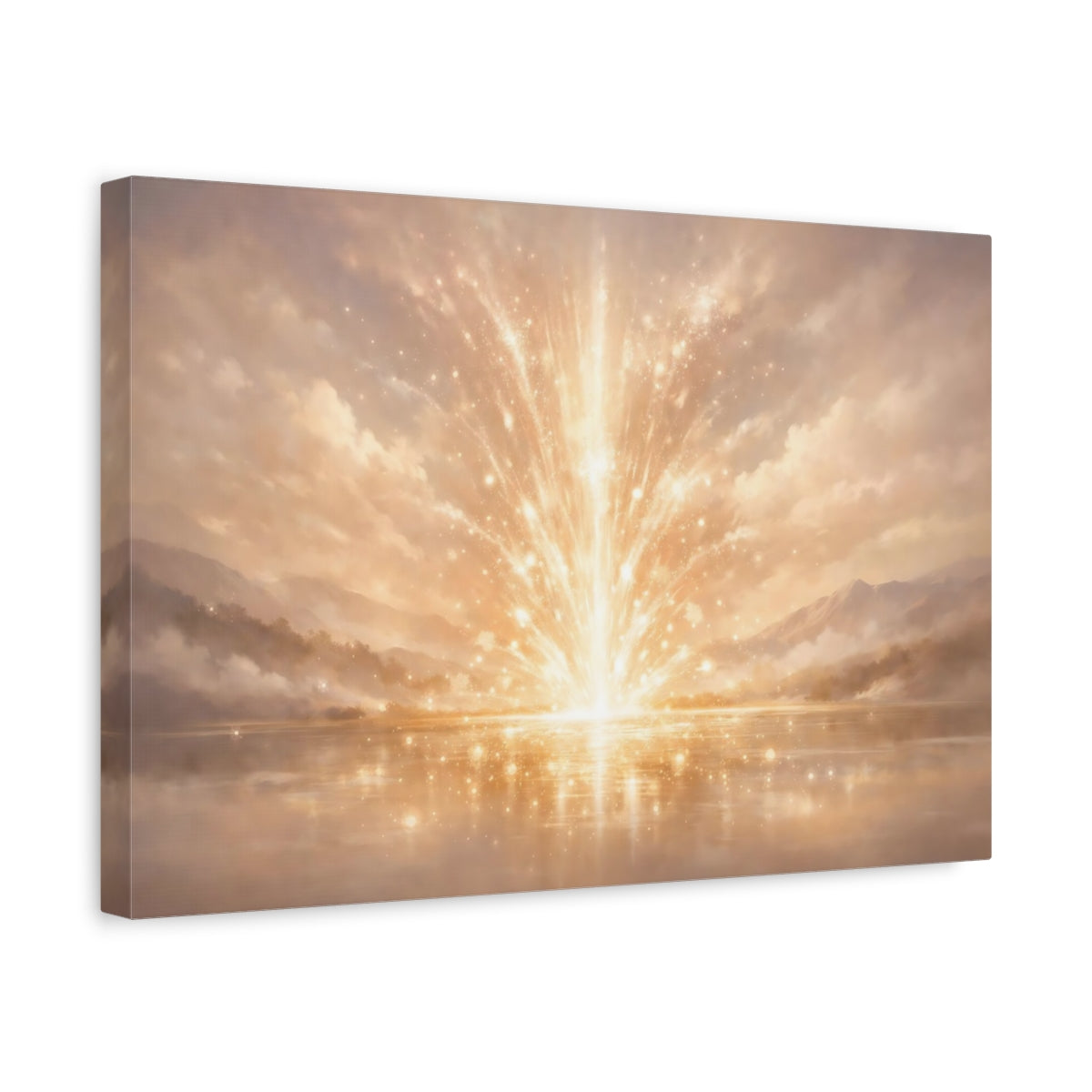 Soft Dreamscape Champagne Pop Radiant Light Nature - Canvas Wall Art Print