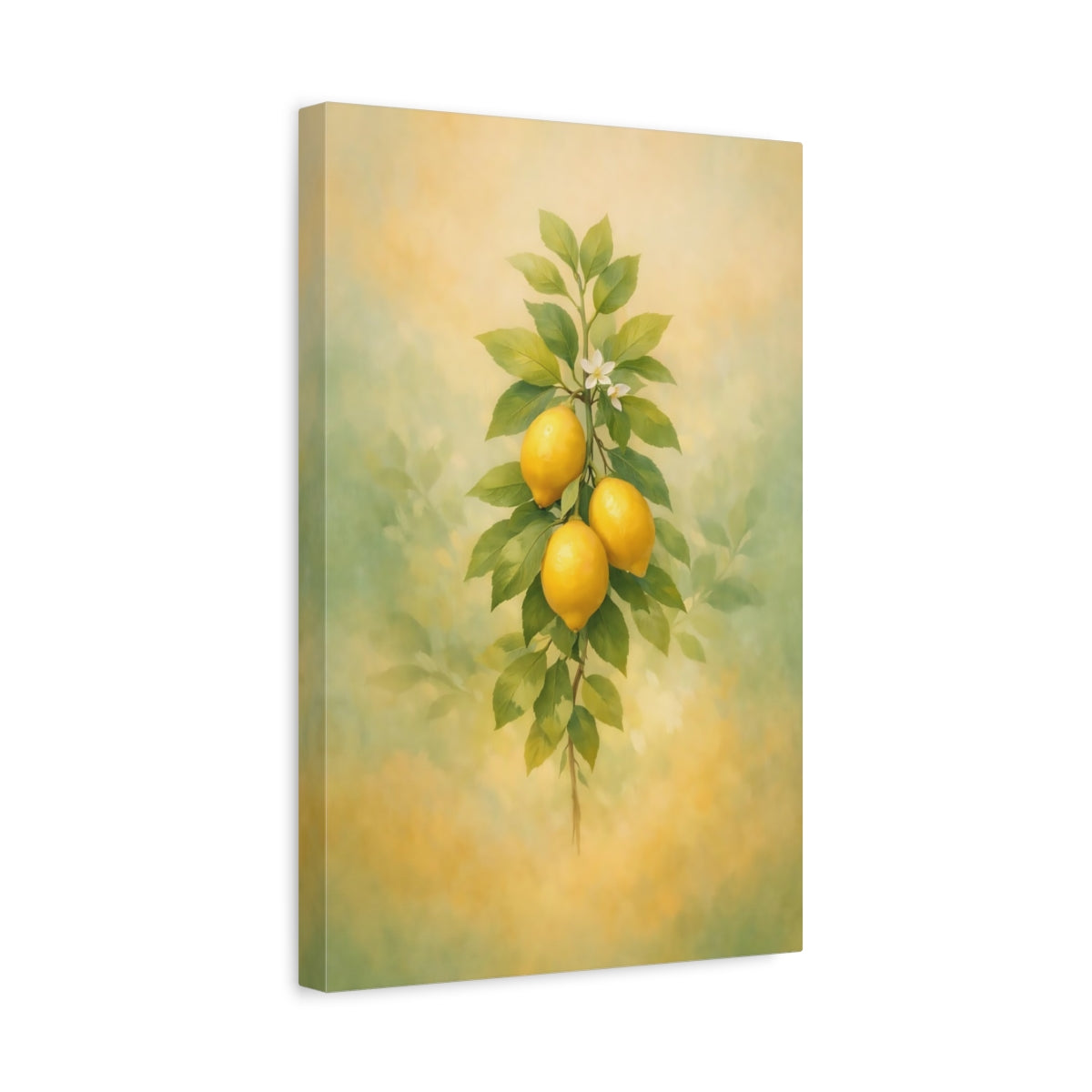 Nature Lemons Yellow And Green - Canvas Wall Art Print