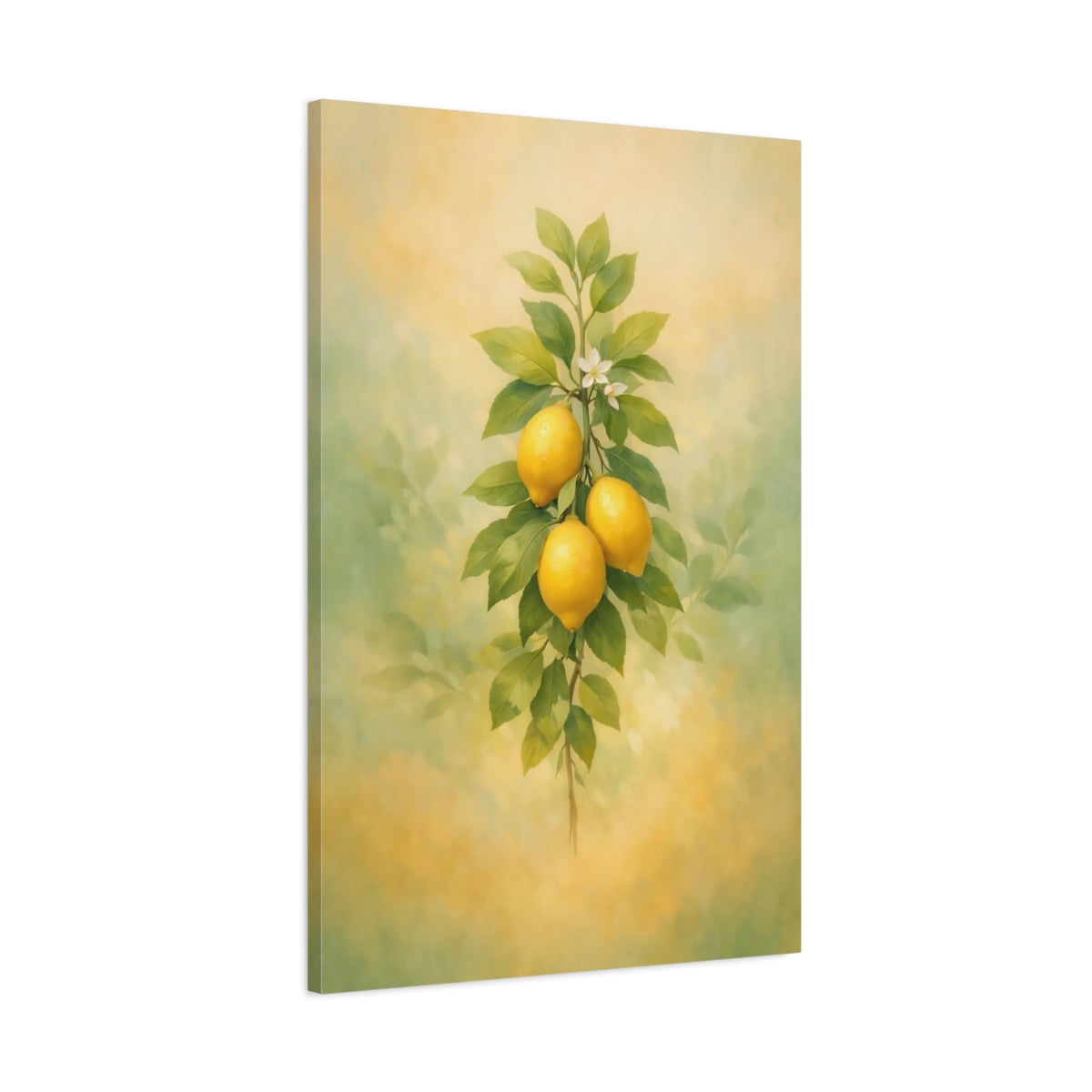 Nature Lemons Yellow And Green - Canvas Wall Art Print