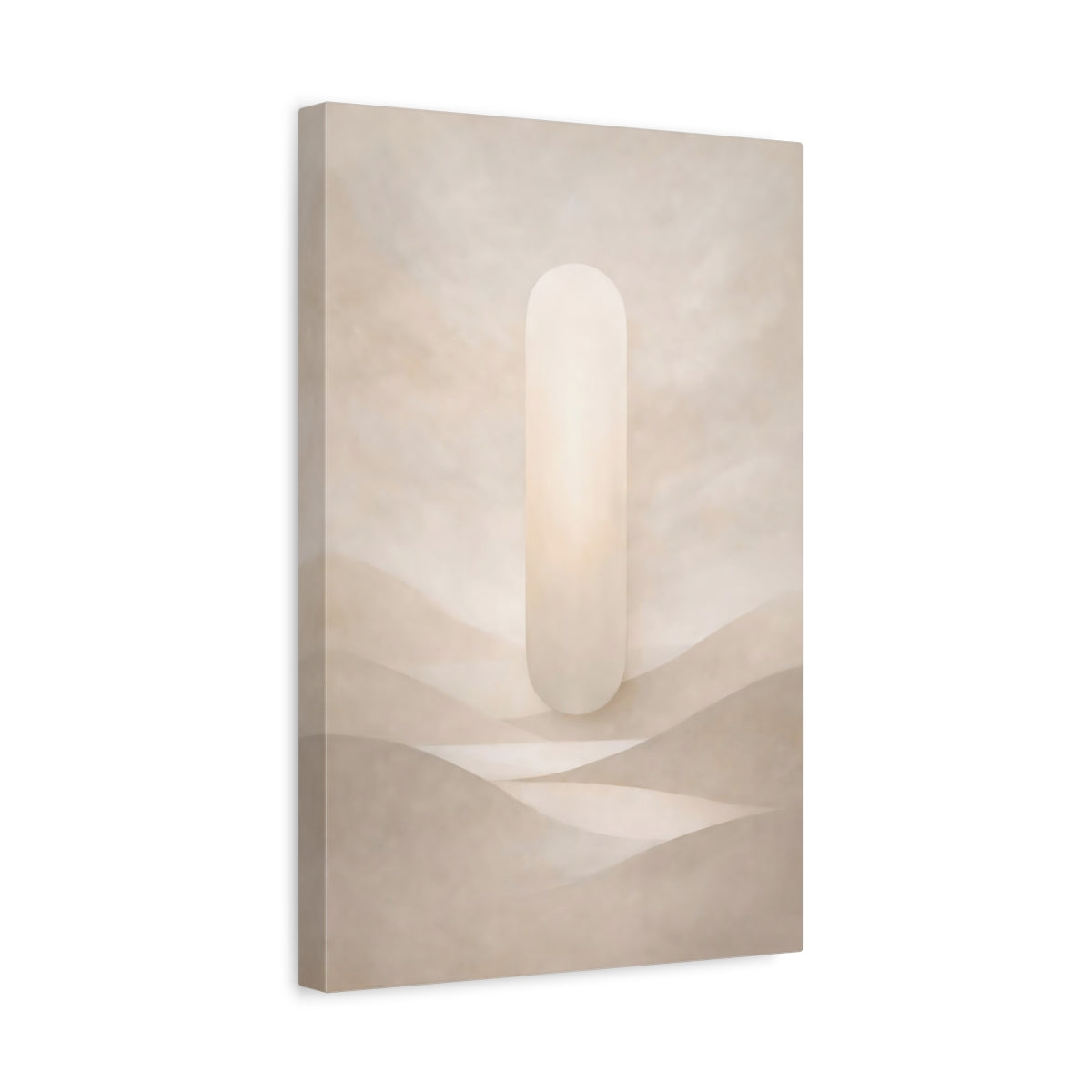 Abstract Pillar Beige - Canvas Wall Art Print