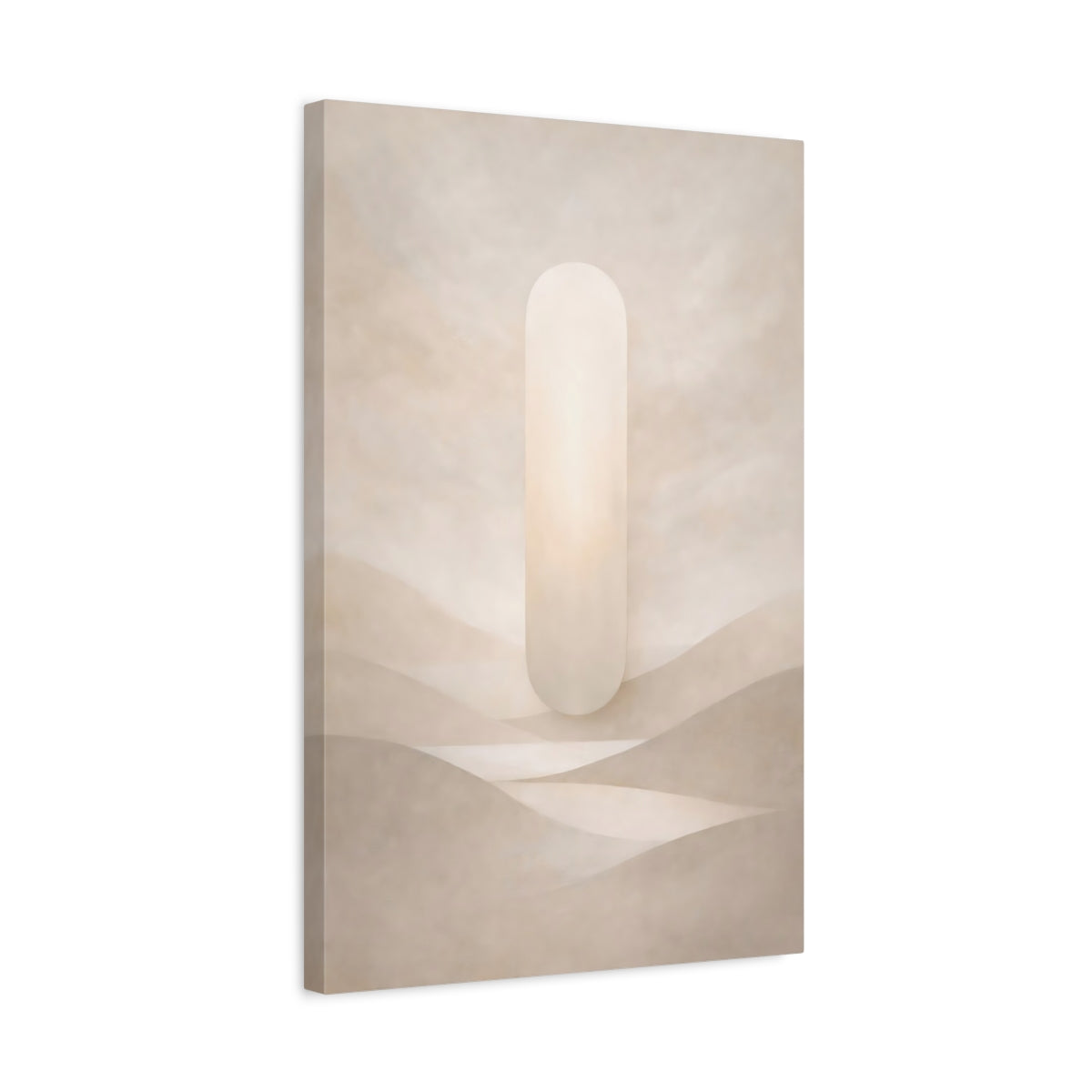 Abstract Pillar Beige - Canvas Wall Art Print